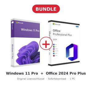 Windows 11 Pro + Office 2024 Pro Plus Bundle | Sofortdownload 30 Sek. | Original Lizenzschlüssel
